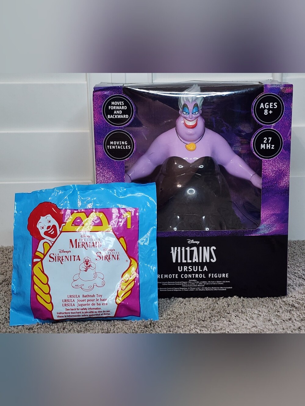 New Disney Villians Ursula Remote Control Figure, Ursula McDonalds Toy In Bag